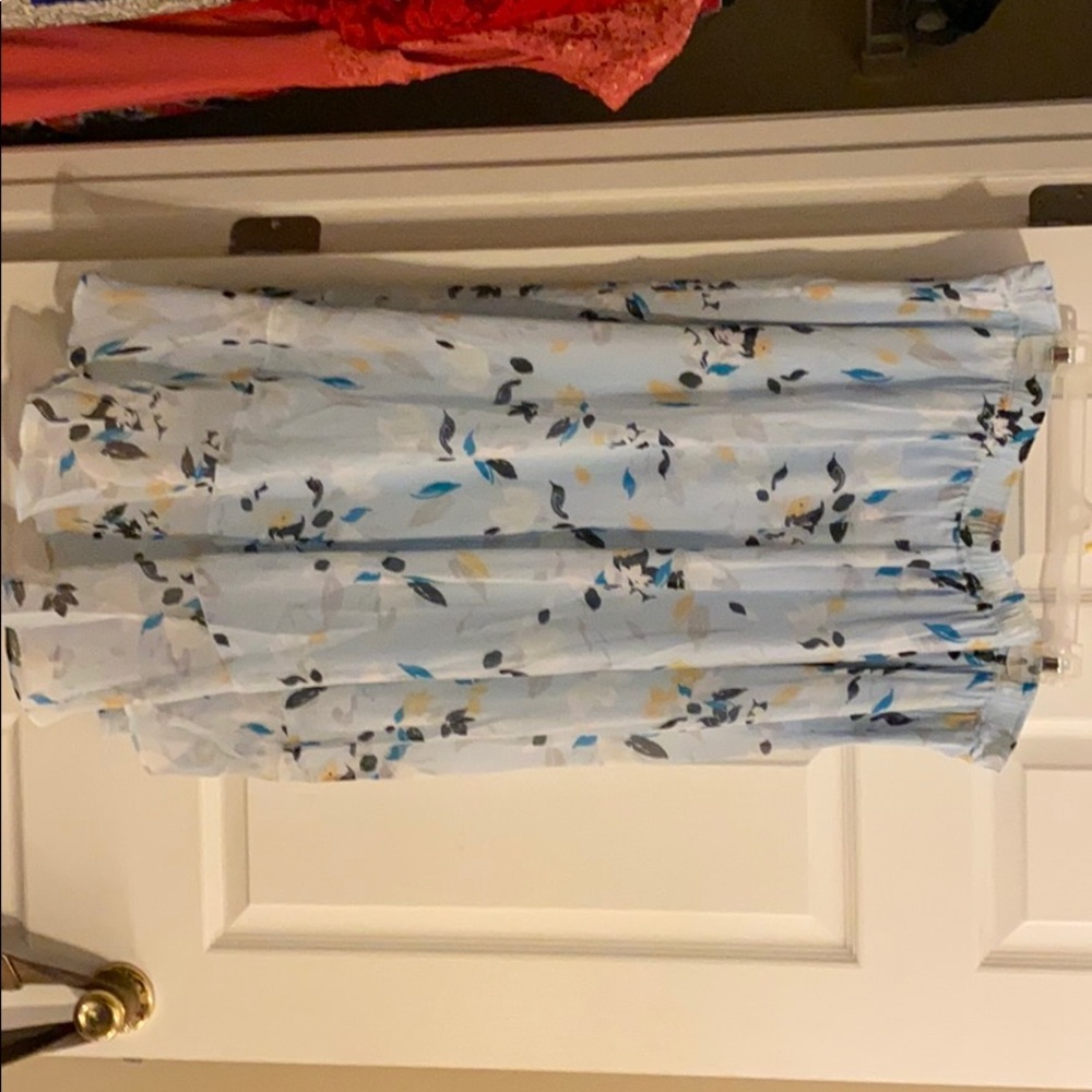 Floral blue skirt